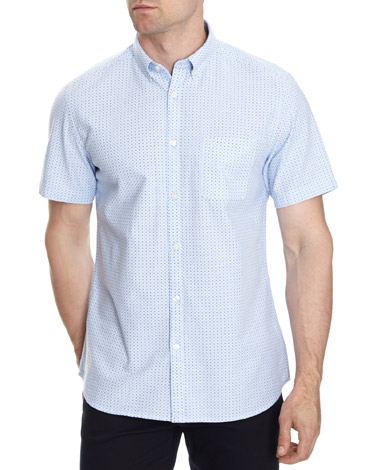 Oxford Short-Sleeved Printed Shirt